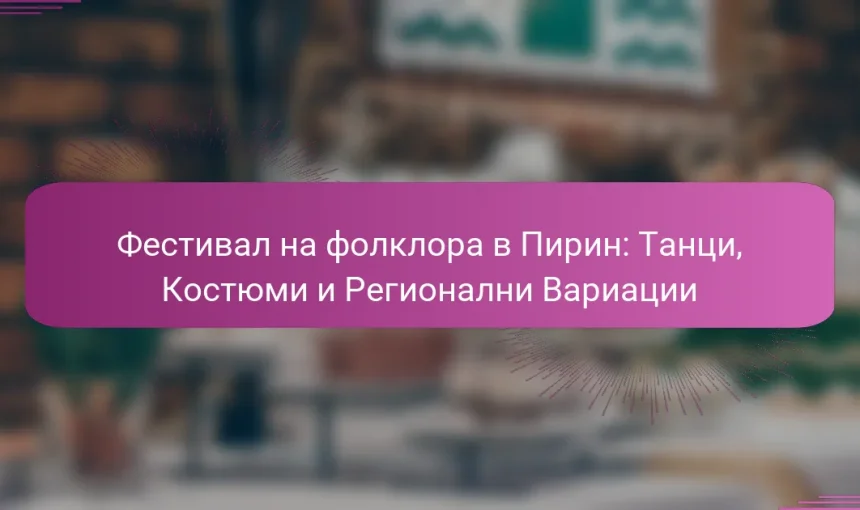 Фестивал на фолклора в Пирин: Танци, Костюми и Регионални Вариации