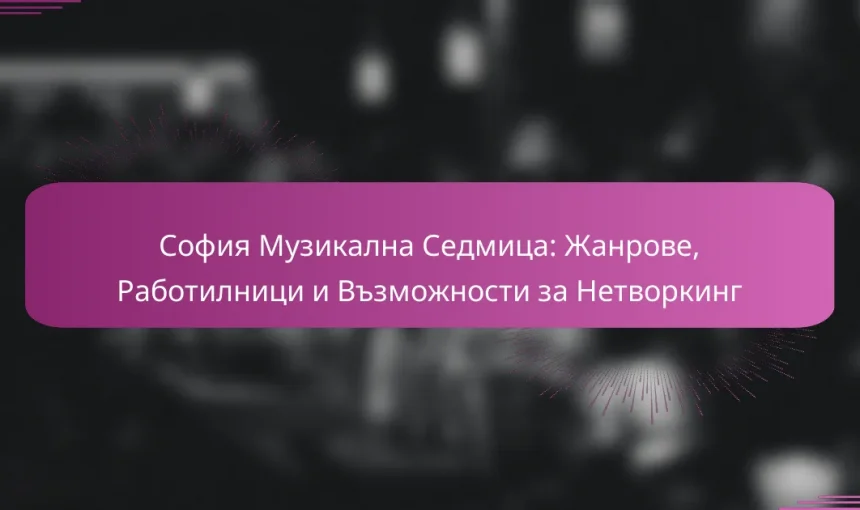 София Музикална Седмица: Жанрове, Работилници и Възможности за Нетворкинг