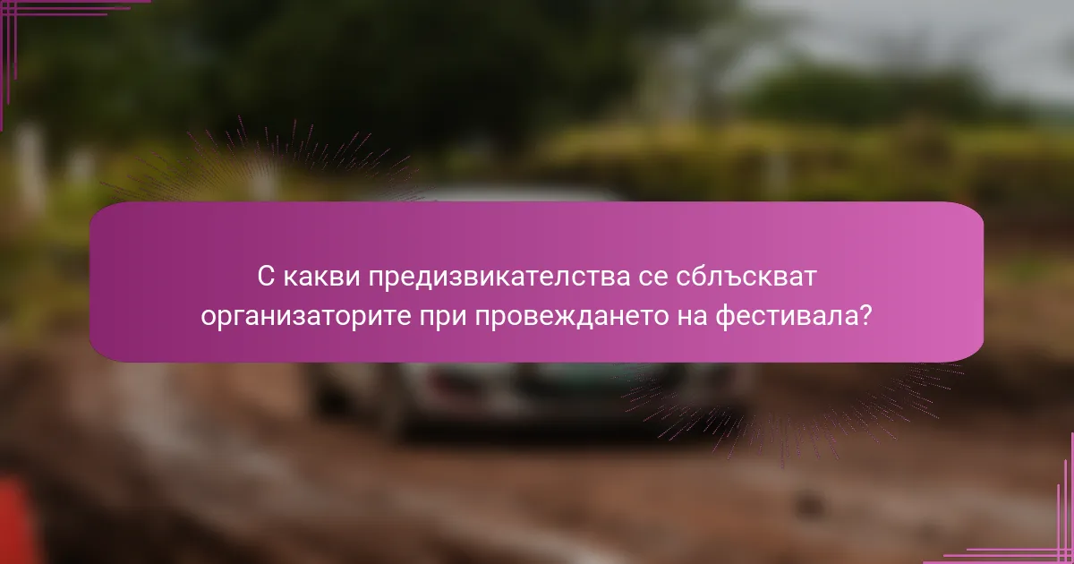 С какви предизвикателства се сблъскват организаторите при провеждането на фестивала?